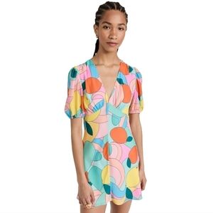 NWT STAUD Mini Milla Dress - Citrus Kaleidoscope